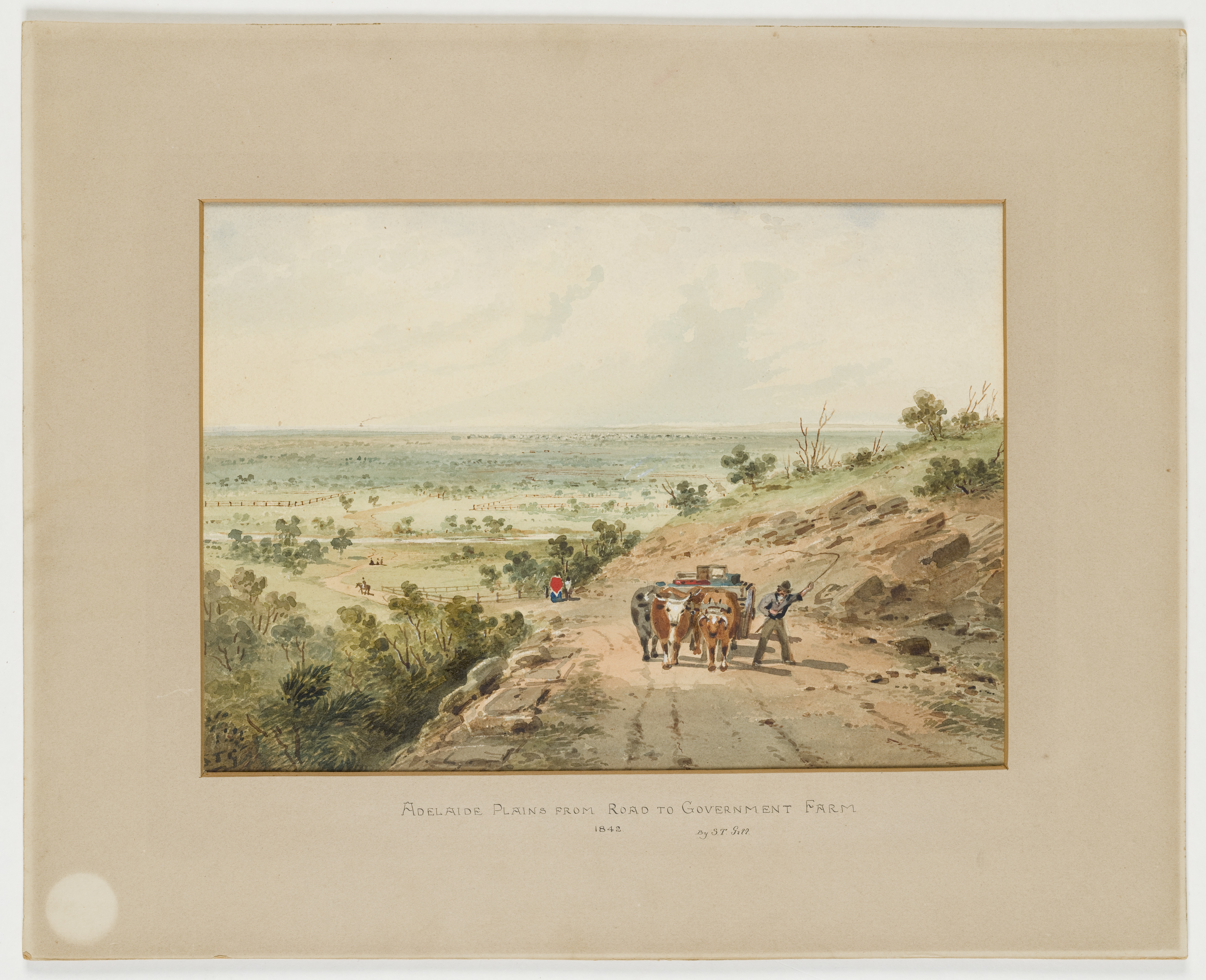 Thumbnail image for Adelaide Plains from road to Government Farm | SLNSW-DG DG V*/Sp Coll/Gill/18