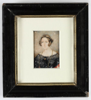 Spark and Radford family miniature portraits, ca. 1820,...