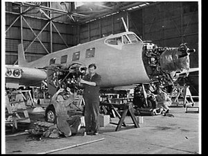De Havilland Drover aircraft assembly plant at Bankstow...
