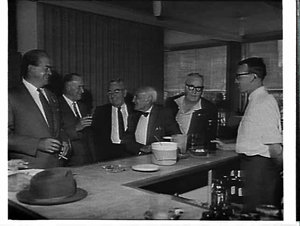 Men having a drink in a bar, Royal Easter Show, 1961