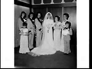 Wedding of Linda Langley (Longley ?) at either St. Anne...