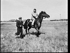 George Barnes and Arthur Fennell (on horse)