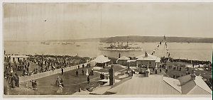 Arrival of the American Fleet at Sydney Australia, Augu...