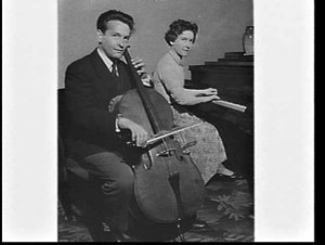 French cellist Guy Fallot and pianist Monique Fallot re...