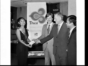 Drawing a raffle at the Thai Chamber of Commerce, Sydne...