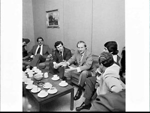 Minister for Immigration Ian McPhee has tea with member...