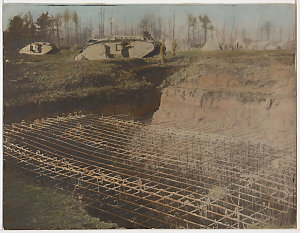 Item 147: German pillbox in course of construction, [ca...