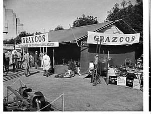 Grazcos exhibit in a marquee, Sheep Show, 1960, Sydney ...
