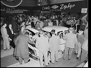 Ford stand at the 1956 Motor Show at the Showground