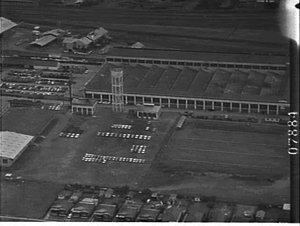 Aerial photographs of the Ford plant at Homebush