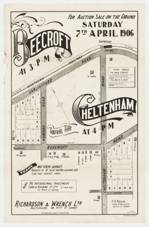 [Cheltenham subdivision plans] [cartographic material]
