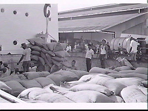 First Australian rice to Indonesia unloaded at the whar...