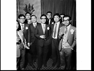 Japanese businessmen at OCL (Overseas Containers) (?) p...