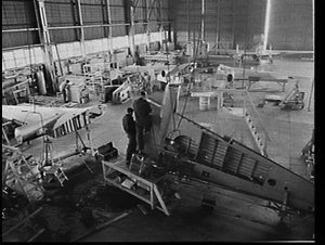 Assembling the wings of RAAF De Havilland Vampire jets ...