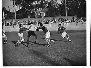 Fiji Rugby Union XV 1961 versus South Harbour team, Hur...