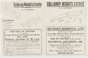 [Collaroy subdivision plans] [cartographic material]