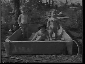 Children in wading pool, Frenchs Forest