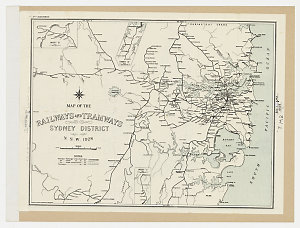 Map of the railways and tramways, Sydney district N.S.W...
