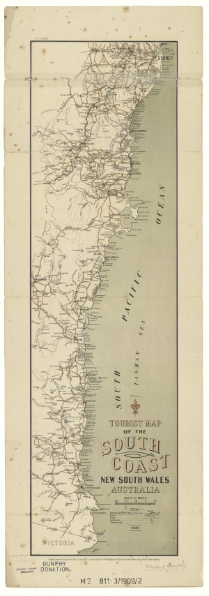 Tourist map of the South Coast, New South Wales, Austra...