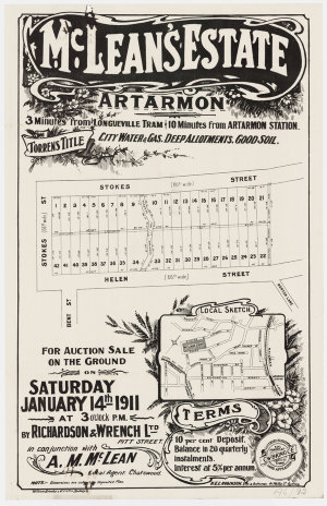 [Artarmon subdivision plans] [cartographic material]