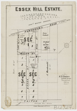 [Belmore subdivision plans] [cartographic material]