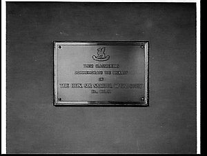 Memorial bequest plaque at Newington College