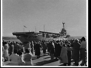 RAN aircraft carrier HMAS Melbourne returns to Garden I...