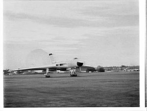 RAF Avro Vulcan bomber arrives in Sydney after a record...
