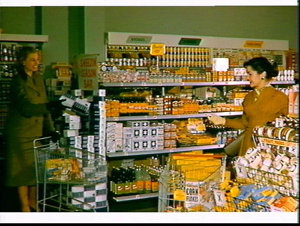 Interior of unidentified self service grocery store, Sy...