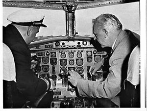 New navigational aid on an Airlines of NSW Fokker Frien...