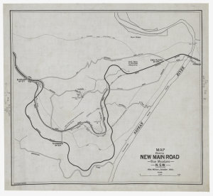 Map showing new main road, Blue Mountains [cartographic...