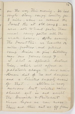 Joseph Bradshaw journal on expedition from Wyndham to P...