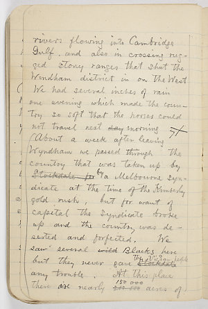Joseph Bradshaw journal on expedition from Wyndham to P...