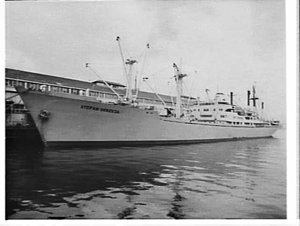 Stefan Okrzeja, passenger-cargo ship, Walsh Bay, Sydney