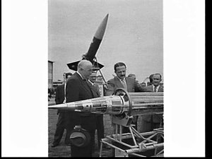 Bloodhound guided missile and a model missile at the Mu...