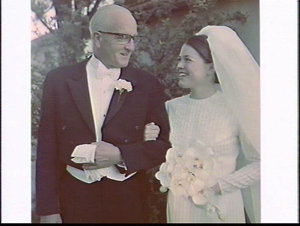Mrs. Schaeffer (to be) with her father before the weddi...