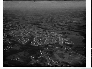 Aerial photographs of new housing estate, Ingleburn