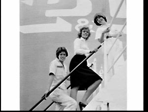 Female cadet officers on the P. & O. liner Strathmay, P...