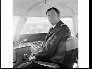 Captain Keith Rosser with Manly hydrofoil ferry