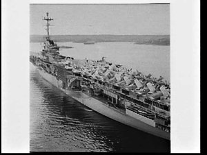 Aircraft carrier USS Bennington visits Sydney for Coral...