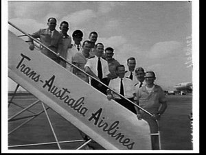 Trans Australia Airlines' staff, heroes of a recent hur...