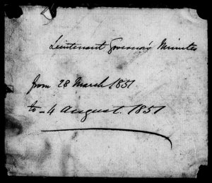 File 11: Lieutenant Governor's minutes, 28 March 1857-4...