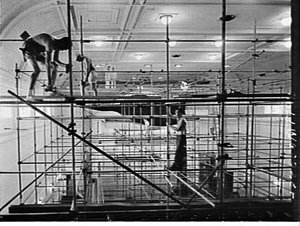 Mills scaffolding in the Joseph Post Audiitorium, Sydne...