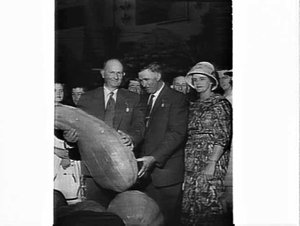 RAS officials and large marrows, Royal Easter Show, 196...