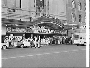 Exterior of Regent Theatre, 1962, advertising the film ...