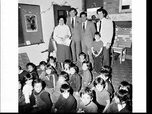 Minister for Education Paul Landa and local member Mich...