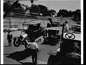Veteran cars being loaded for transport to Melbourne fo...
