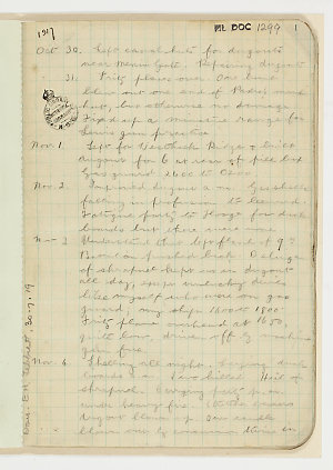 Ward diary, 30 October 1917-16 January 1918 / Ernest He...