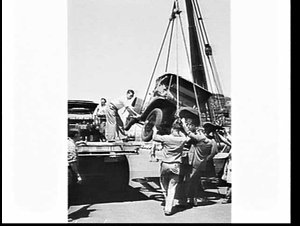 Veteran cars being loaded for transport to Melbourne fo...