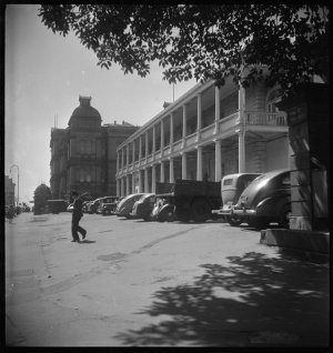 File 67: Old Mint building, Sydney Hospital in backgrou...